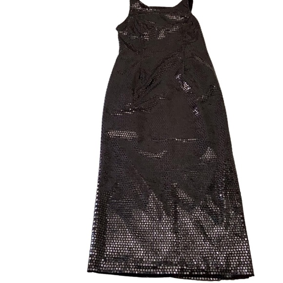 LORI Weidner design black maxi dress shinny sleeveless soirée luxury classic 8 - Picture 11 of 16